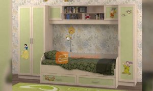 Детская комната Белоснежка-3 с матрасом, фотопечать белоснежка
