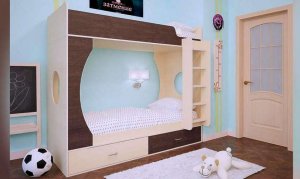 Двухъярусная кровать Бамбини-3 (bambini-3), Дуб кремона / венге