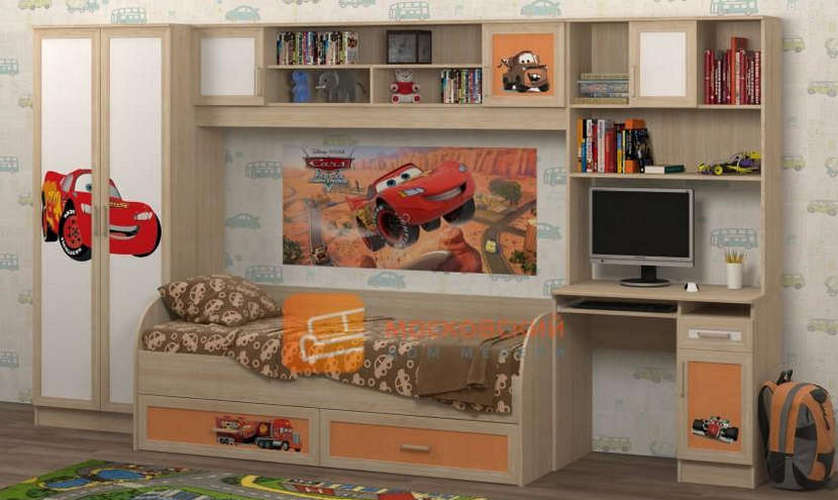 Детская комната Белоснежка-1 с матрасом, фотопечать маквин 2