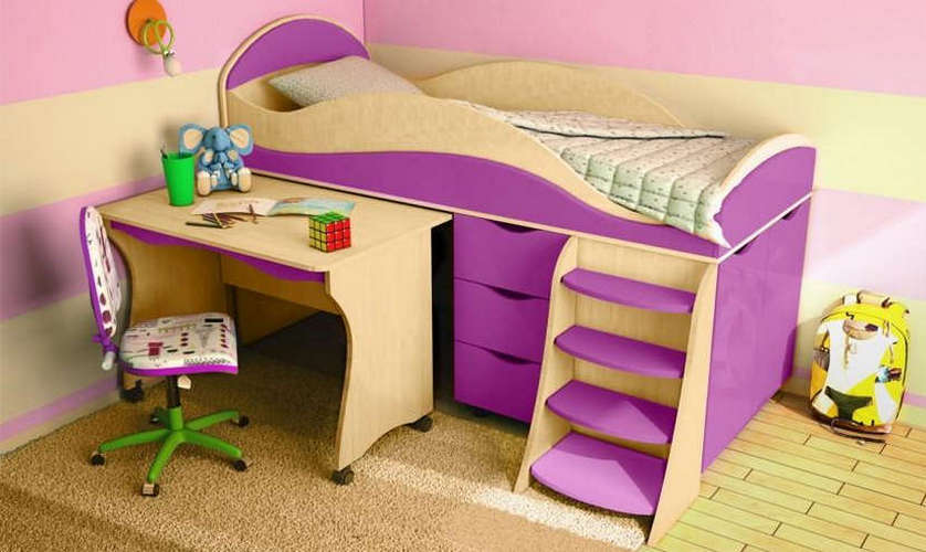 Детская кровать-чердак Караван-4М