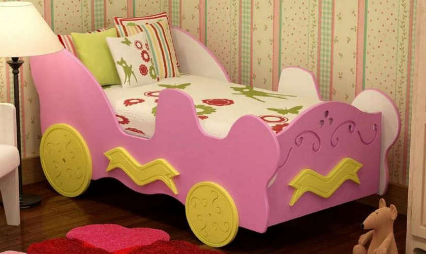 Детская кровать машинка Карета 140