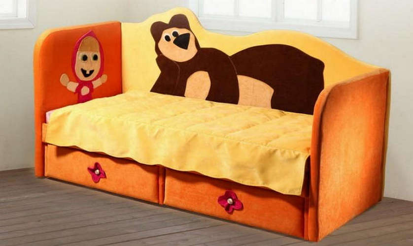 Детский диван-кровать Маша и медведь