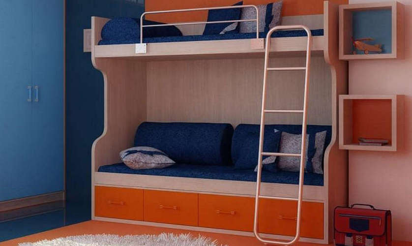 Двухъярусная кровать Фанки Сити ФС-02 (90х195)