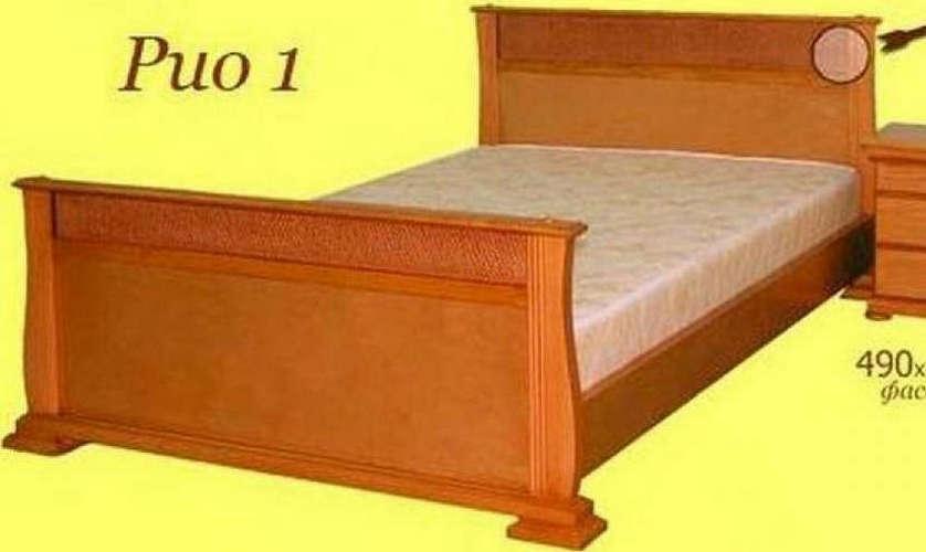 Кровать двухспальная Рио-1 180 х 190 / 200 (сосна)