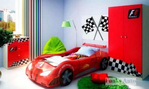 Модульная детская Фанки Авто с кровать-машиной Фанки Энзо