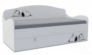 Детская кровать-диван Снупи KS-16Y (ящик ЛДСП выкатной)