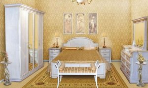 Модульная спальня Верона (композиция 3), Белый дуб