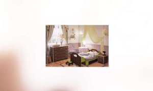 Детская раздвижная кровать Бамбини Микро 3.2 (bambini micro 3.2), венге / зеленый бархат