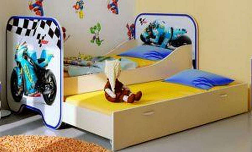 Детская кровать 190х80 Мотогонки