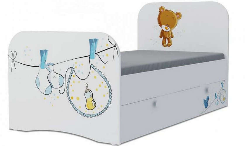 Детская кровать Мишка boy Стандарт KE-16Y(ящик выкатной)
