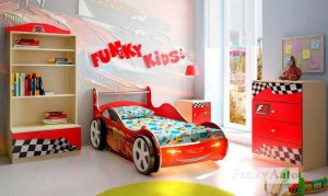 Модульная детская Фанки Авто с кровать-машиной Молния Фанки (композиция 2)
