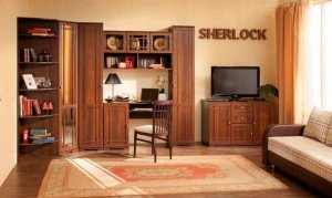 Модульная гостиная Sherlock (Шерлок), орех, композиция 1