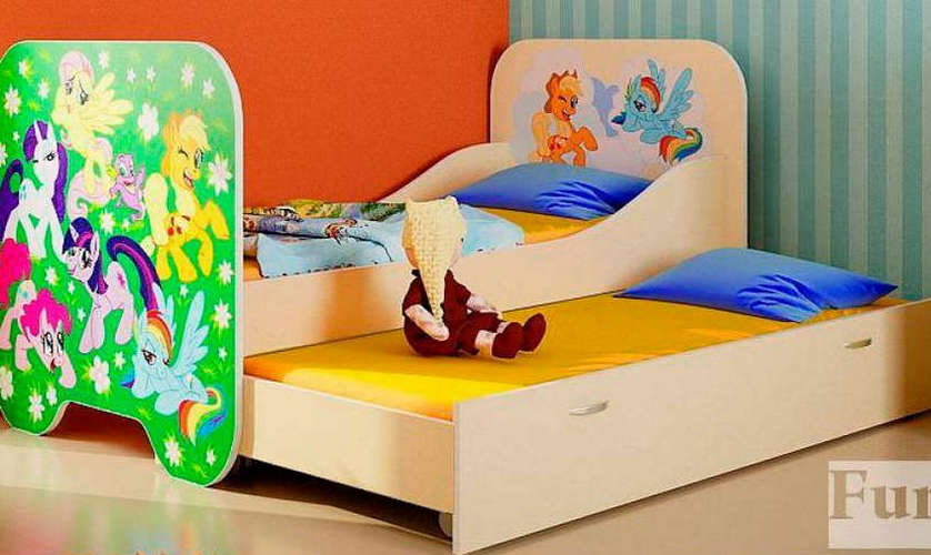 Детская кровать Пони 190х80 (без второго спального места)