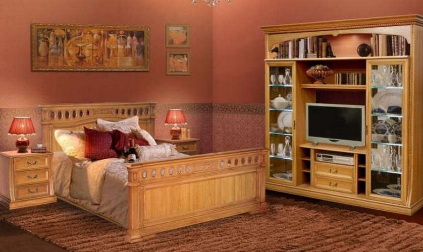 Модульная спальня Верона (композиция 1), Дуб Венето